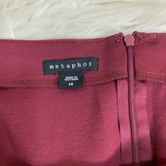 Metaphor Plus Size 14 A Line Wine Colored Skirt Co - Picture 3 of 6